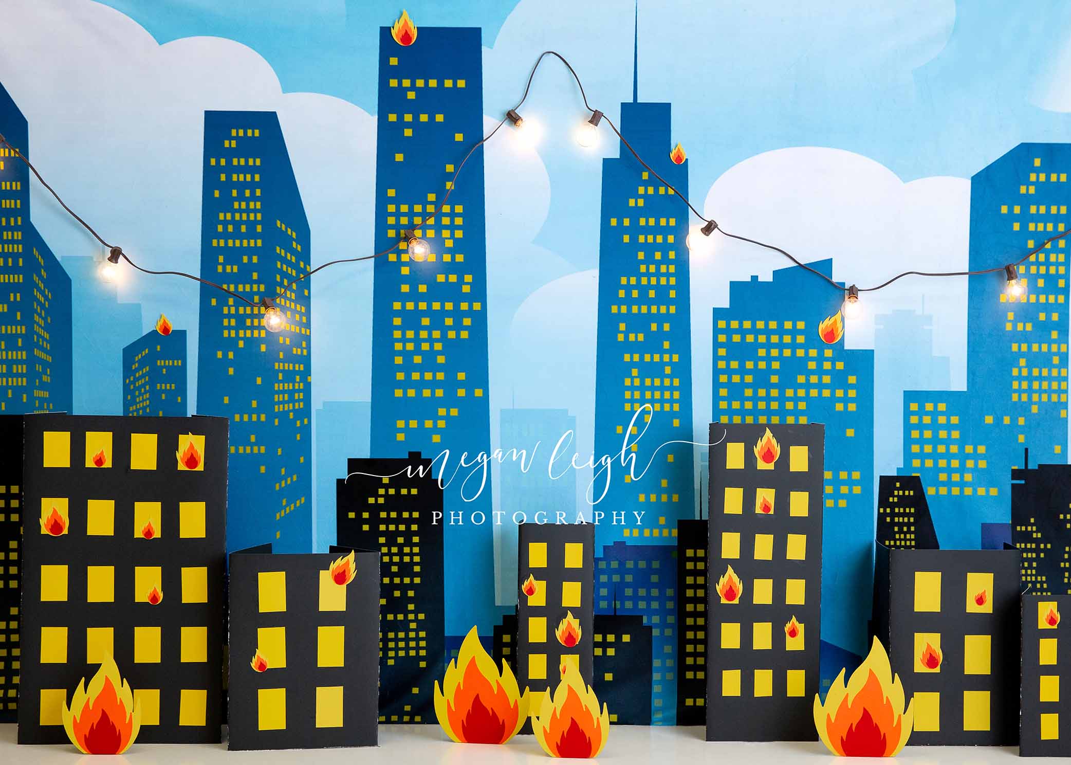 Kate Fiery City Backdrop for Photography Designed by Megan Leigh Photography - Kate Backdrop AU