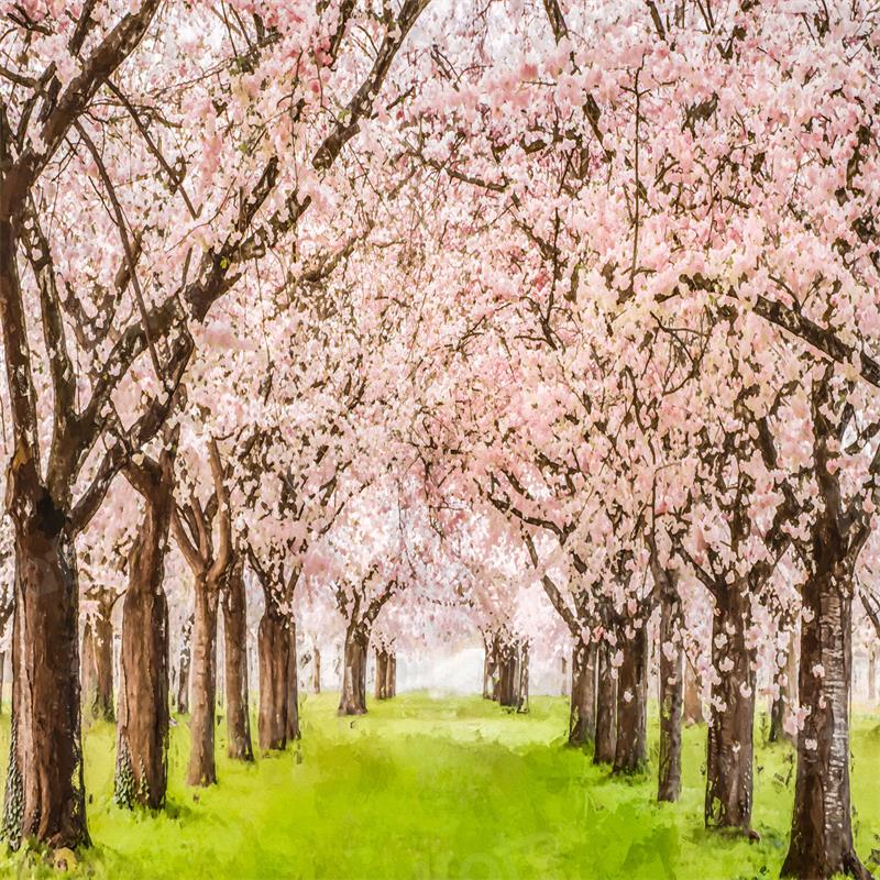 Kate Spring Flower Tree Backdrop Grassland for Photography