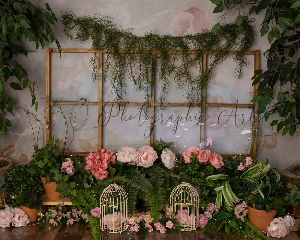 Kate Spring Fairy Greenhouse Backdrop for Photography Designed by Jenna Onyia