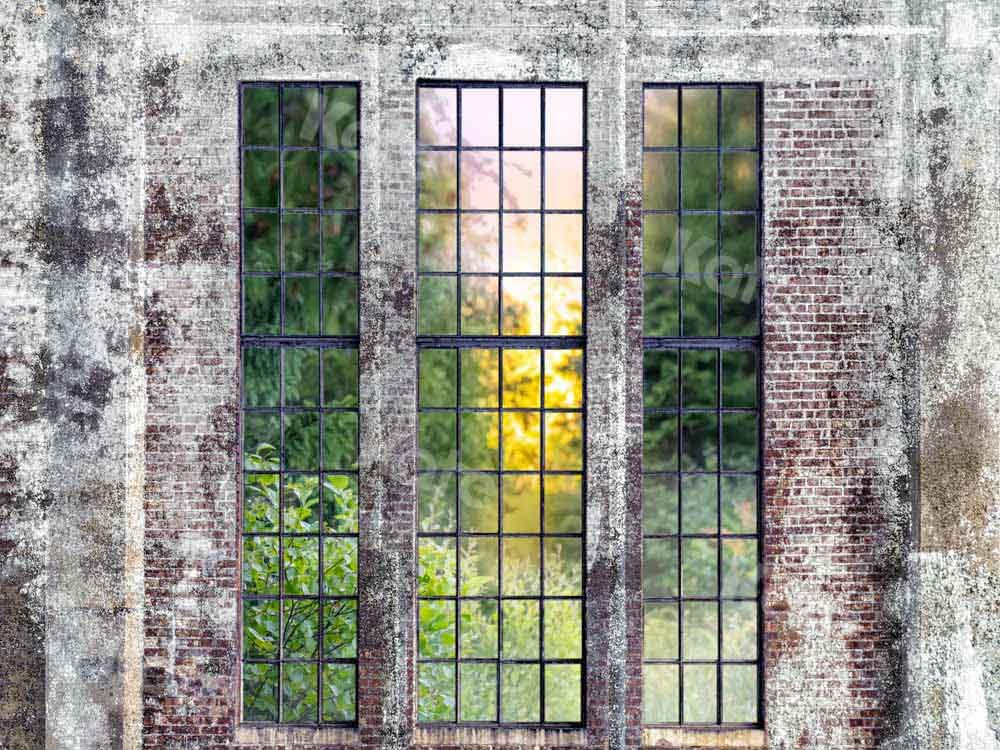 Kate Spring Backdrop Window Retro Wall Designed by Chain Photography