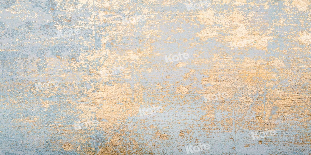 Kate Retro Wall Backdrop Mottled Light Blue Gold Designed by Chain Photography