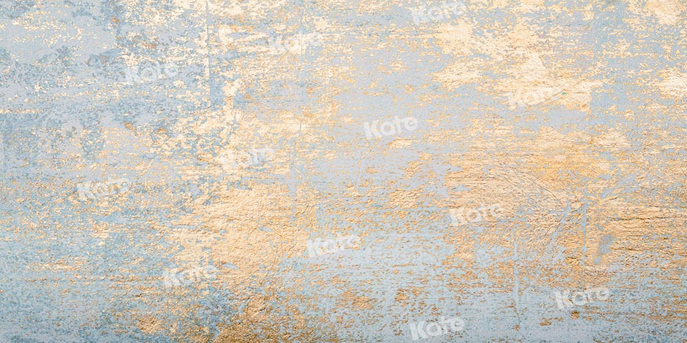 Kate Retro Wall Backdrop Mottled Light Blue Gold Designed by Chain Photography - Kate Backdrop AU