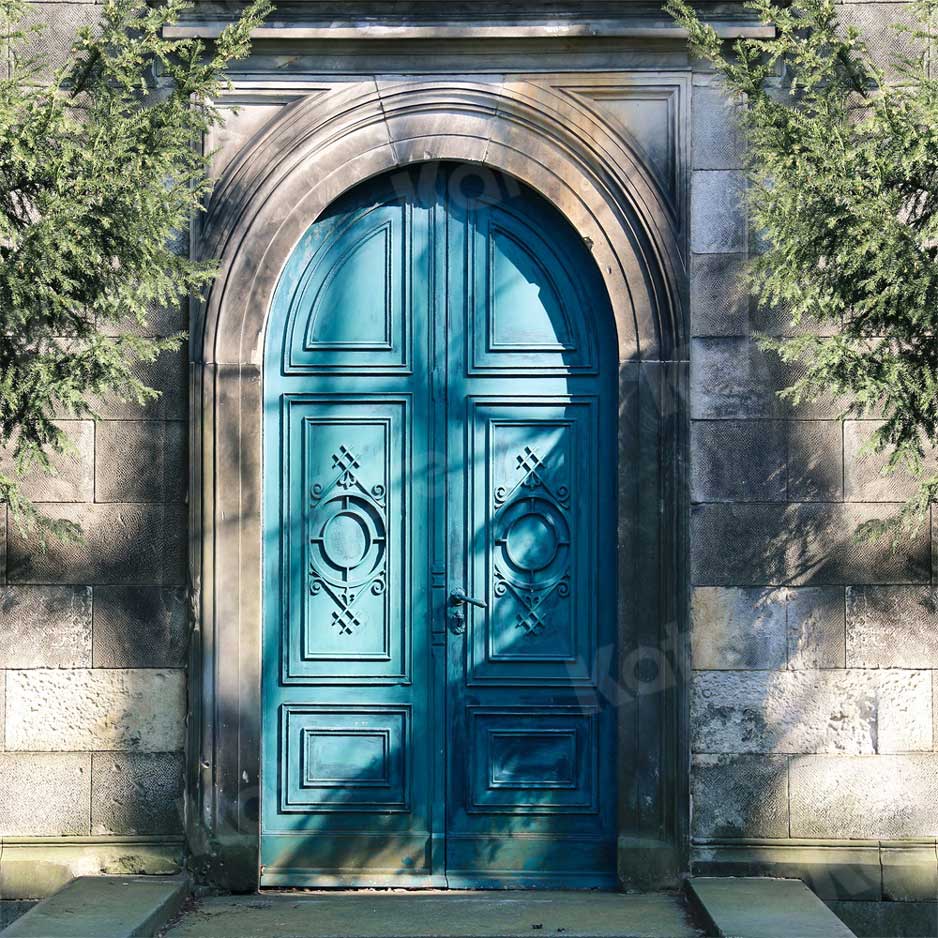 Kate Stone Wall Blue Arch Backdrop for Photography - Kate Backdrop AU