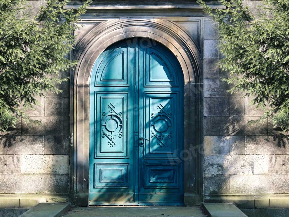 Kate Stone Wall Blue Arch Backdrop for Photography - Kate Backdrop AU