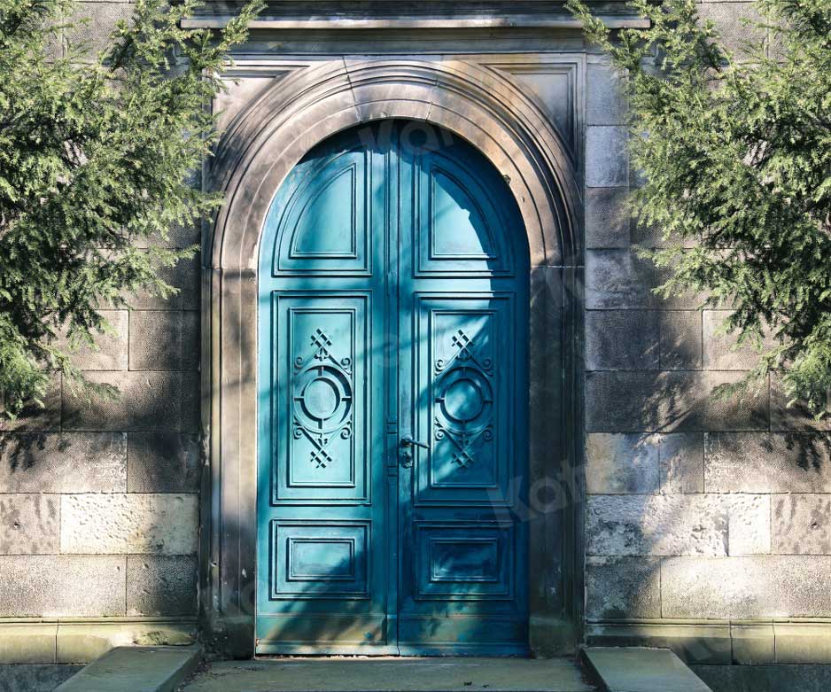 Kate Stone Wall Blue Arch Backdrop for Photography - Kate Backdrop AU