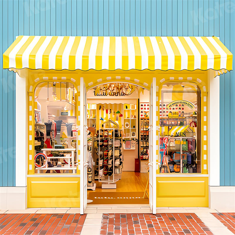 Kate Summer Backdrop Lemon Downtown Store Yello for Photography