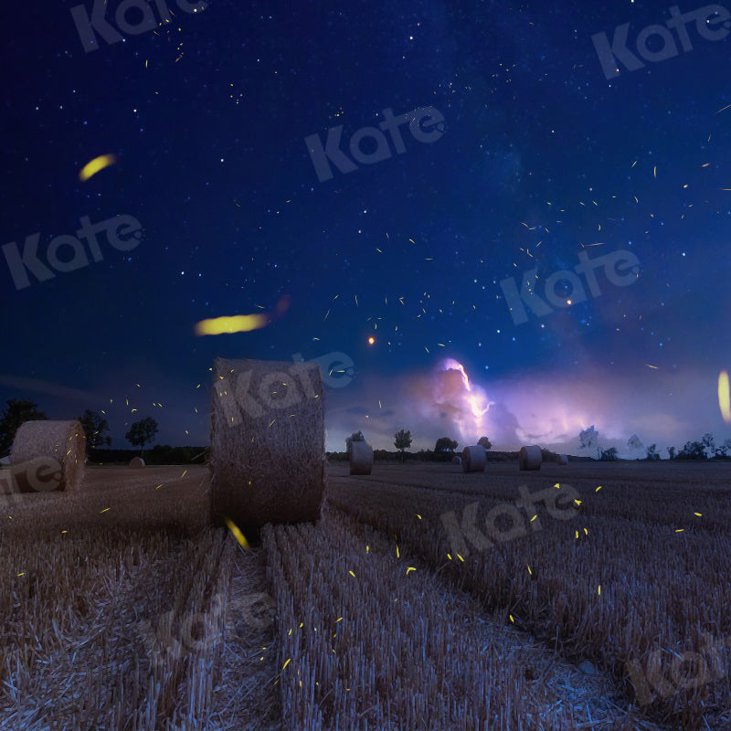 Kate Autumn Backdrop Night Harvest Barn for Photography - Kate Backdrop AU