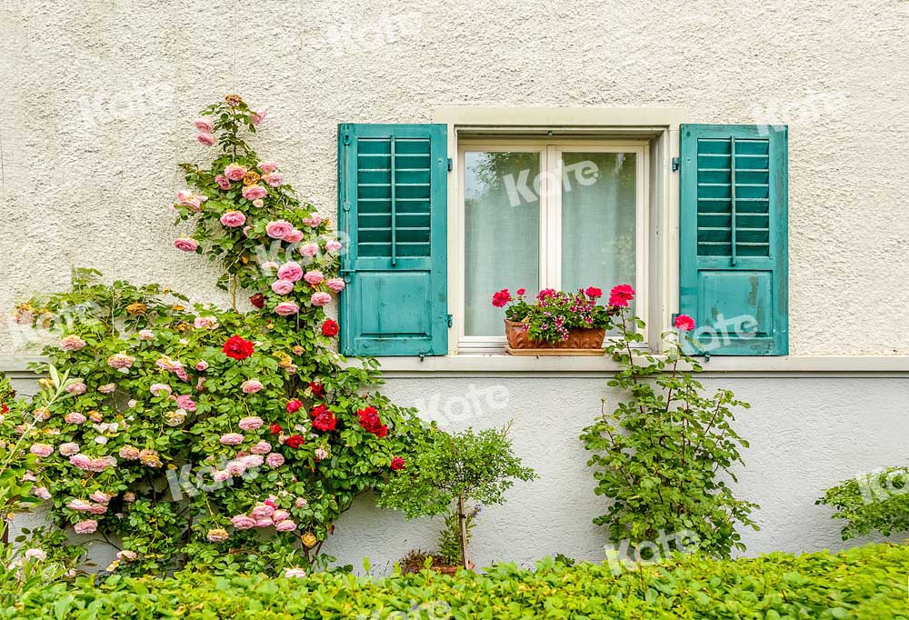 Kate Flower Plant Window Wall Backdrop Designed by Emetselch