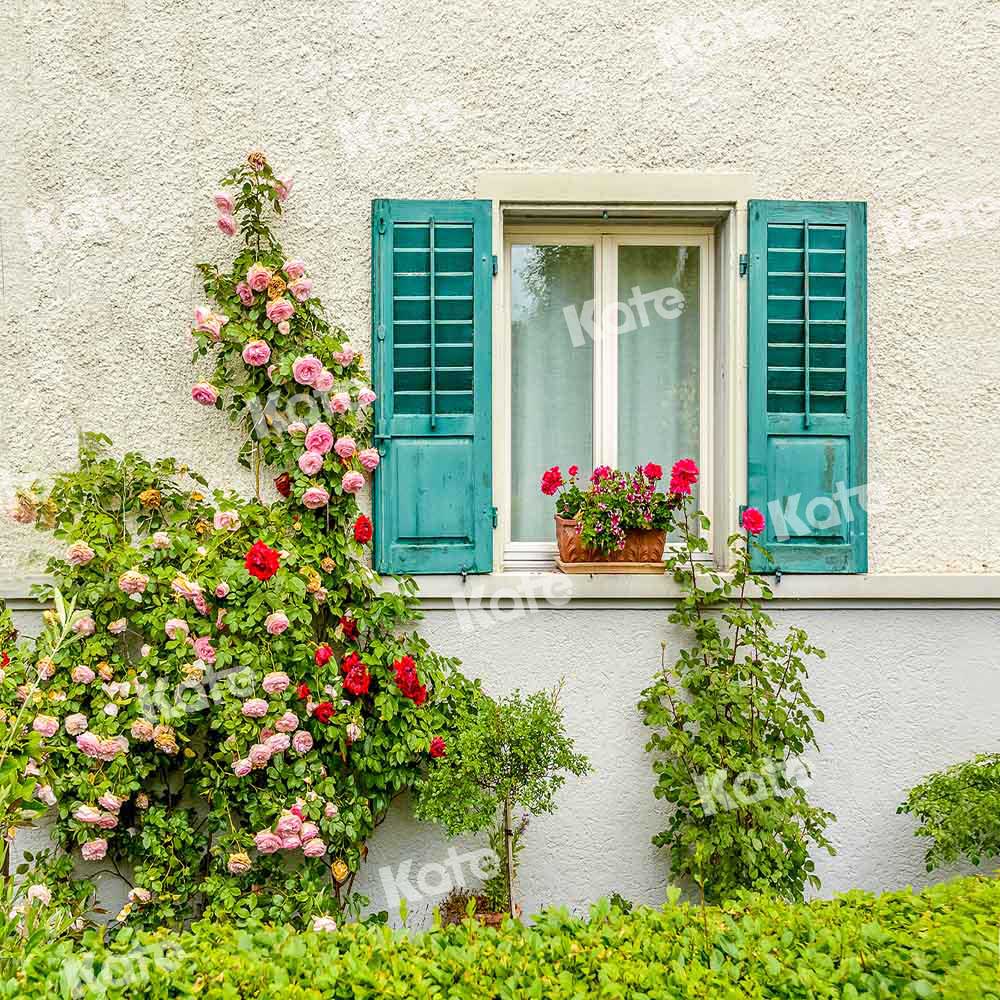 Kate Flower Plant Window Wall Backdrop Designed by Emetselch