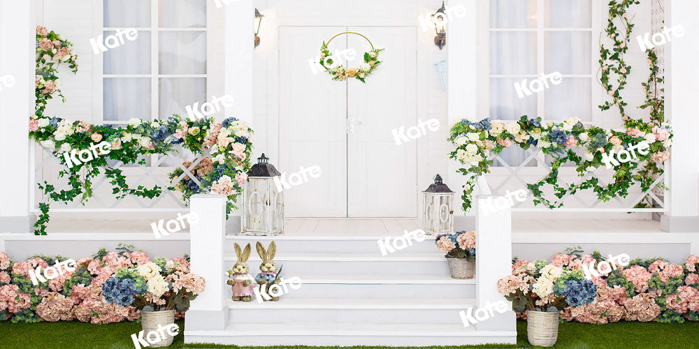 Kate Spring Lawn Flowers Backdrop Designed by Chain Photography