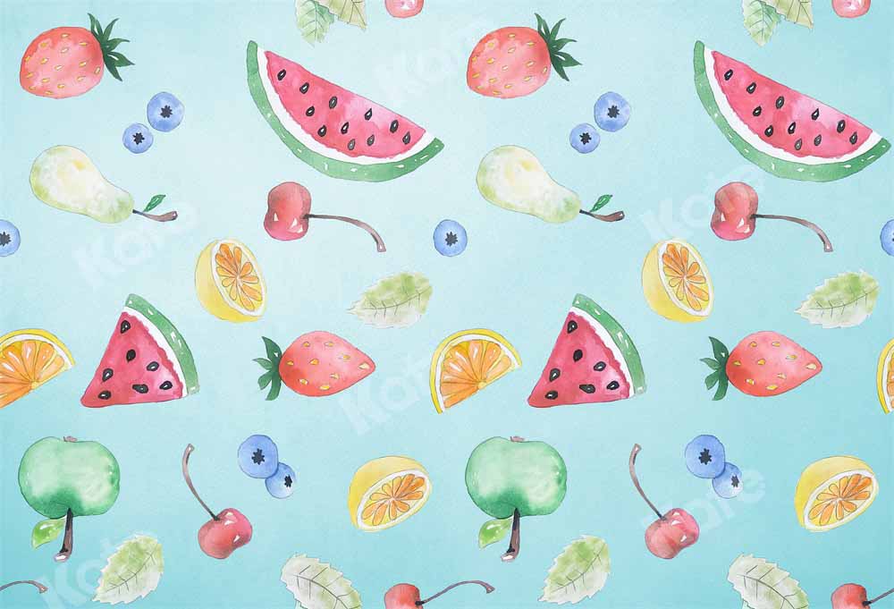 Kate Summer Fruit Birthday Party Backdrop Designed by Chain Photography - Kate Backdrop AU