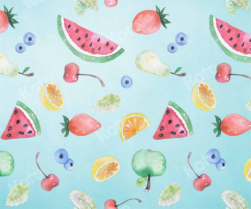 Kate Summer Fruit Birthday Party Backdrop Designed by Chain Photography