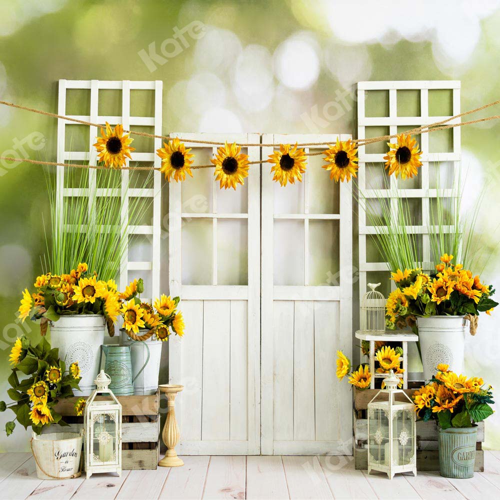 Kate Sunflowers Window Summer Backdrop Designed by Emetselch - Kate Backdrop AU