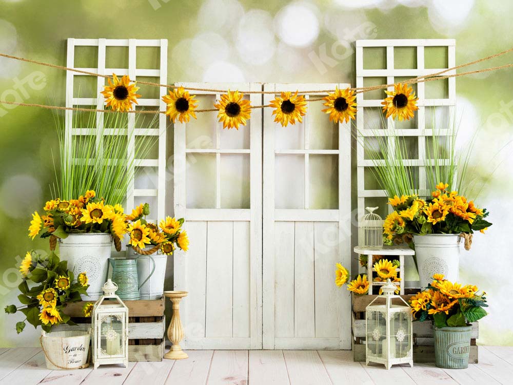 Kate Sunflowers Window Summer Backdrop Designed by Emetselch - Kate Backdrop AU