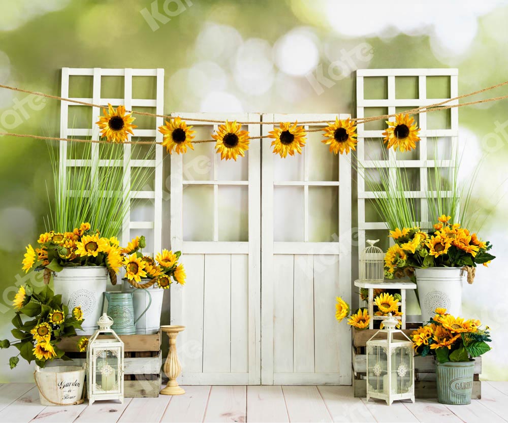 Kate Sunflowers Window Summer Backdrop Designed by Emetselch - Kate Backdrop AU