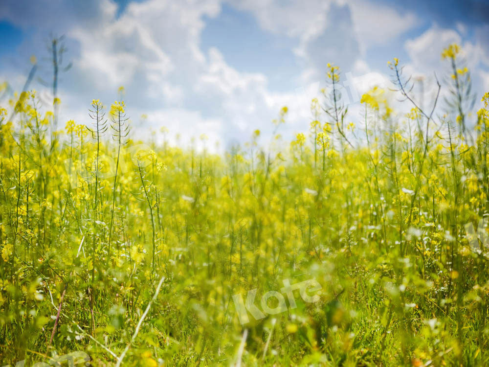 Kate Spring Plant Flower Backdrop Rapeseed Designed by Emetselch - Kate Backdrop AU
