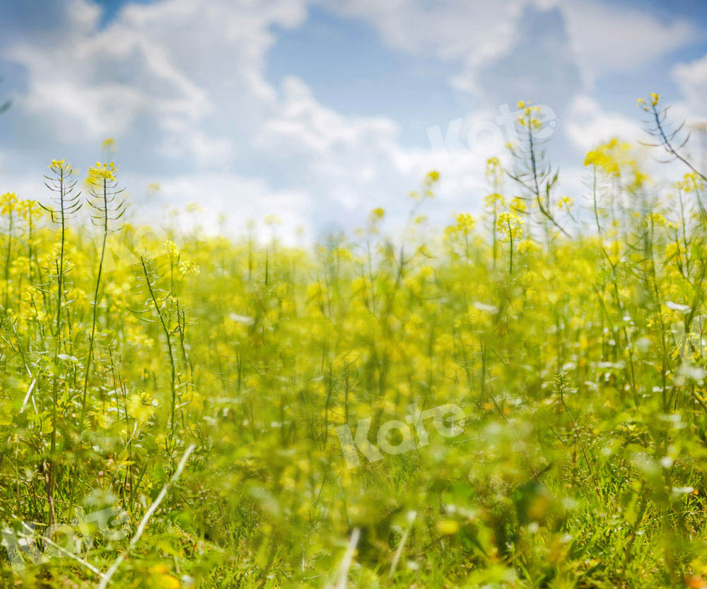 Kate Spring Plant Flower Backdrop Rapeseed Designed by Emetselch - Kate Backdrop AU
