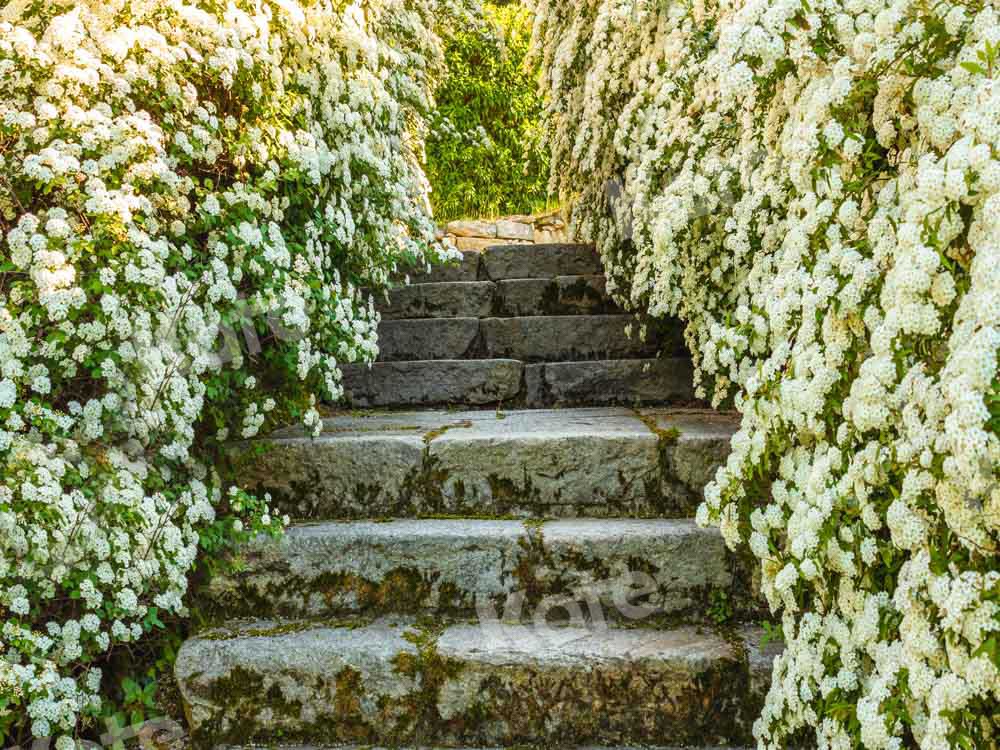 Kate Spring Bloom Flower Path Backdrop Designed by Emetselch - Kate Backdrop AU