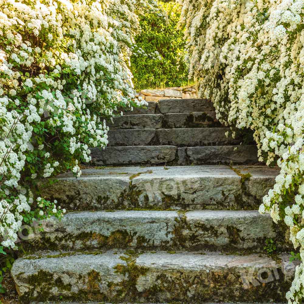 Kate Spring Bloom Flower Path Backdrop Designed by Emetselch - Kate Backdrop AU