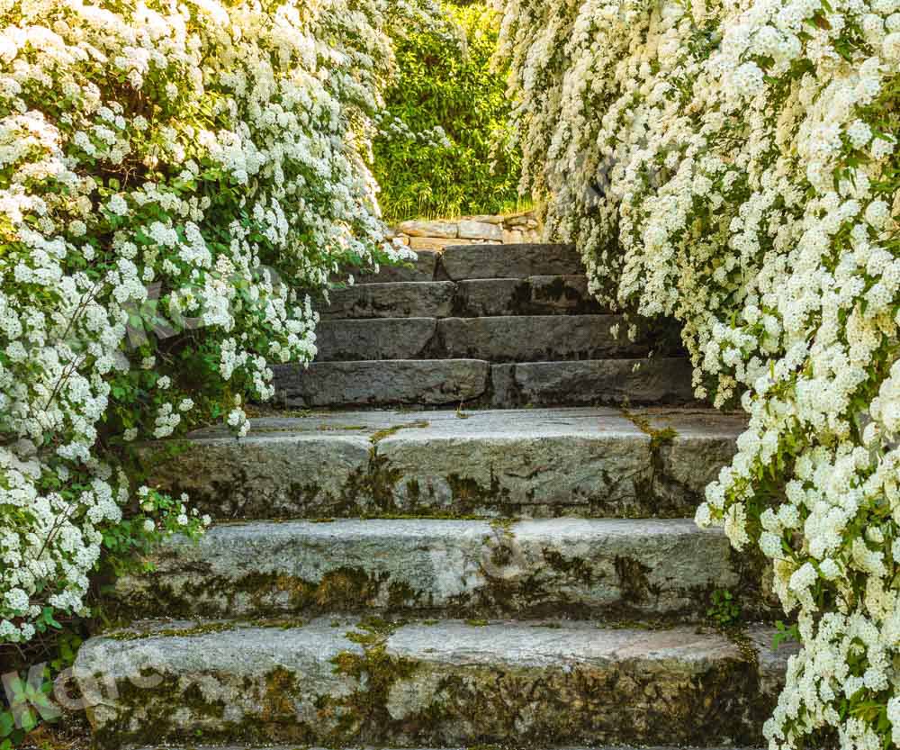 Kate Spring Bloom Flower Path Backdrop Designed by Emetselch - Kate Backdrop AU