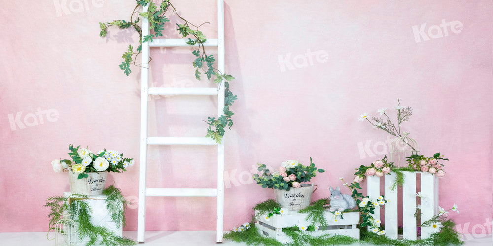 Kate Pink Spring Ladder Backdrop Designed by Emetselch - Kate Backdrop AU