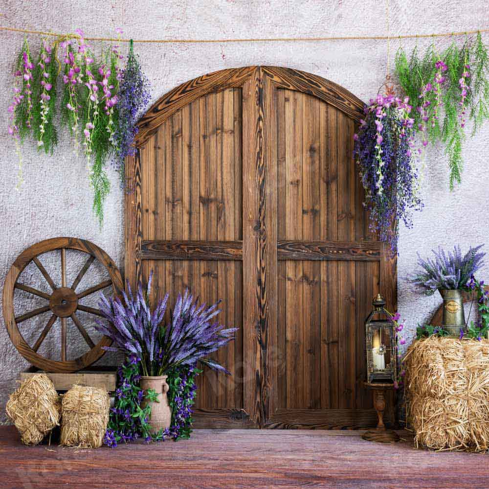 Kate Spring Barn Door Backdrop Cowboy Designed by Emetselch