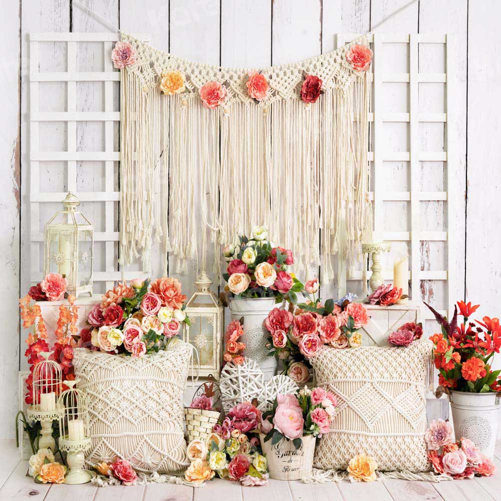Kate Mother's Day Spring Flowers Backdrop Boho Designed by Emetselch