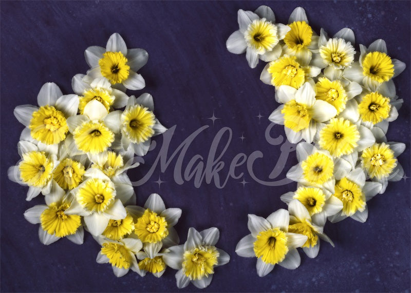 Kate Fine Art Floral Backdrop Daffodils Newborn Maternity Designed by Mini MakeBelieve - Kate Backdrop AU