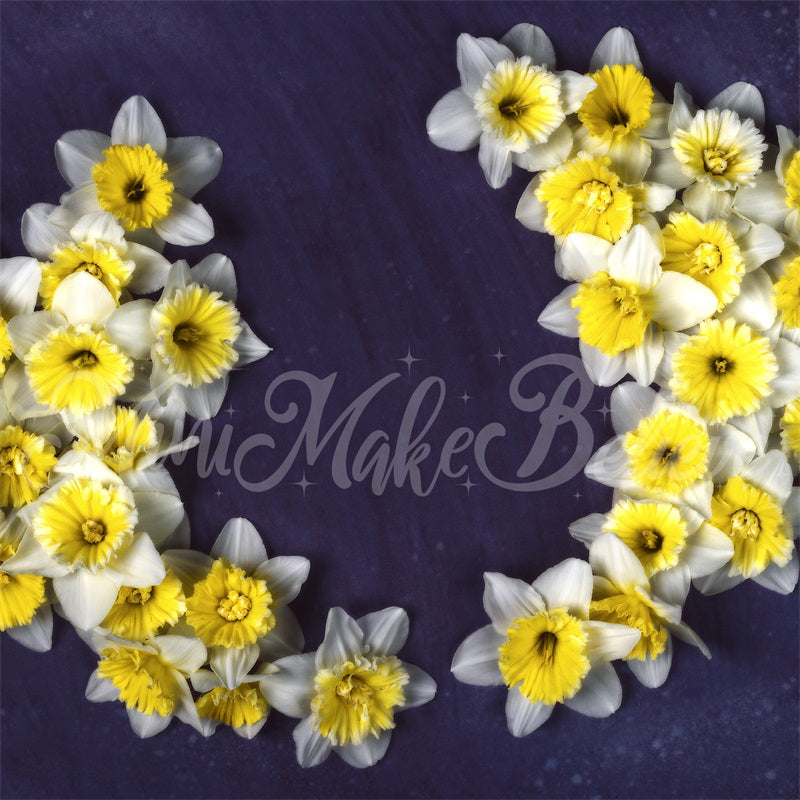 Kate Fine Art Floral Backdrop Daffodils Newborn Maternity Designed by Mini MakeBelieve - Kate Backdrop AU