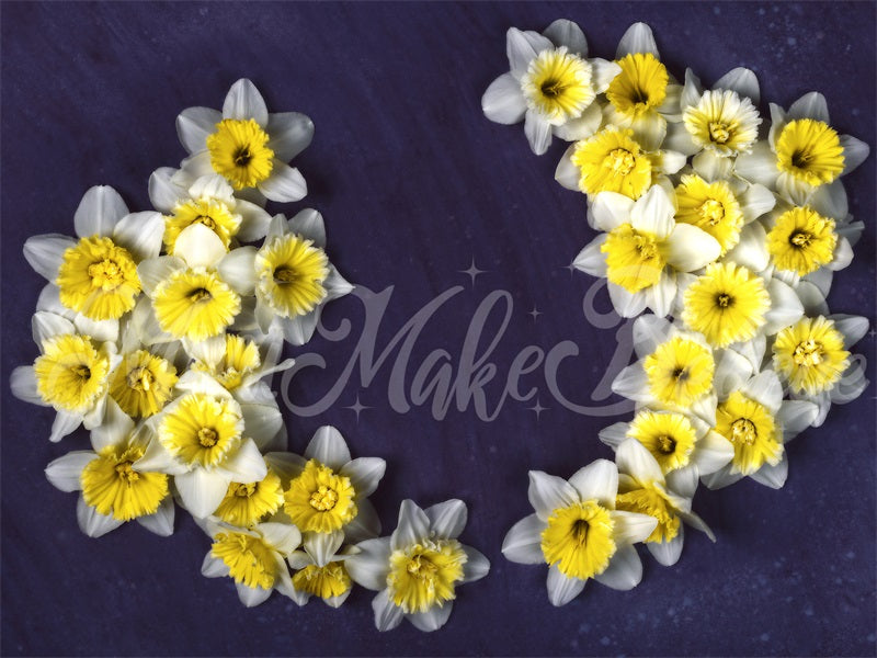 Kate Fine Art Floral Backdrop Daffodils Newborn Maternity Designed by Mini MakeBelieve - Kate Backdrop AU