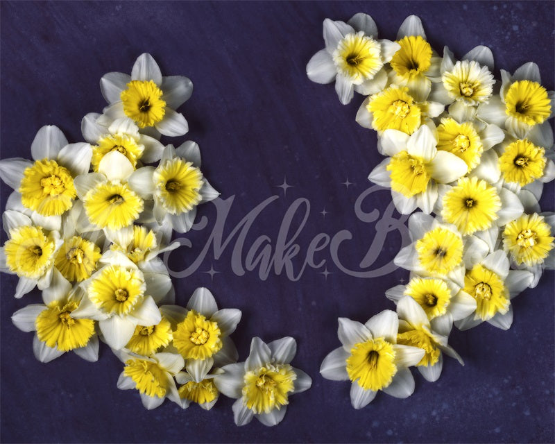 Kate Fine Art Floral Backdrop Daffodils Newborn Maternity Designed by Mini MakeBelieve - Kate Backdrop AU