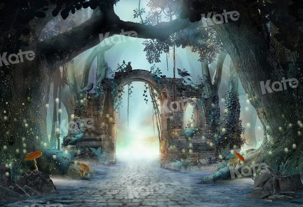 Kate Psychedelic Forest Stone Backdrop Mushroom Designed by Chain Photography - Kate Backdrop AU