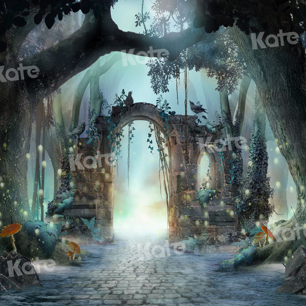 Kate Psychedelic Forest Stone Backdrop Mushroom Designed by Chain Photography - Kate Backdrop AU