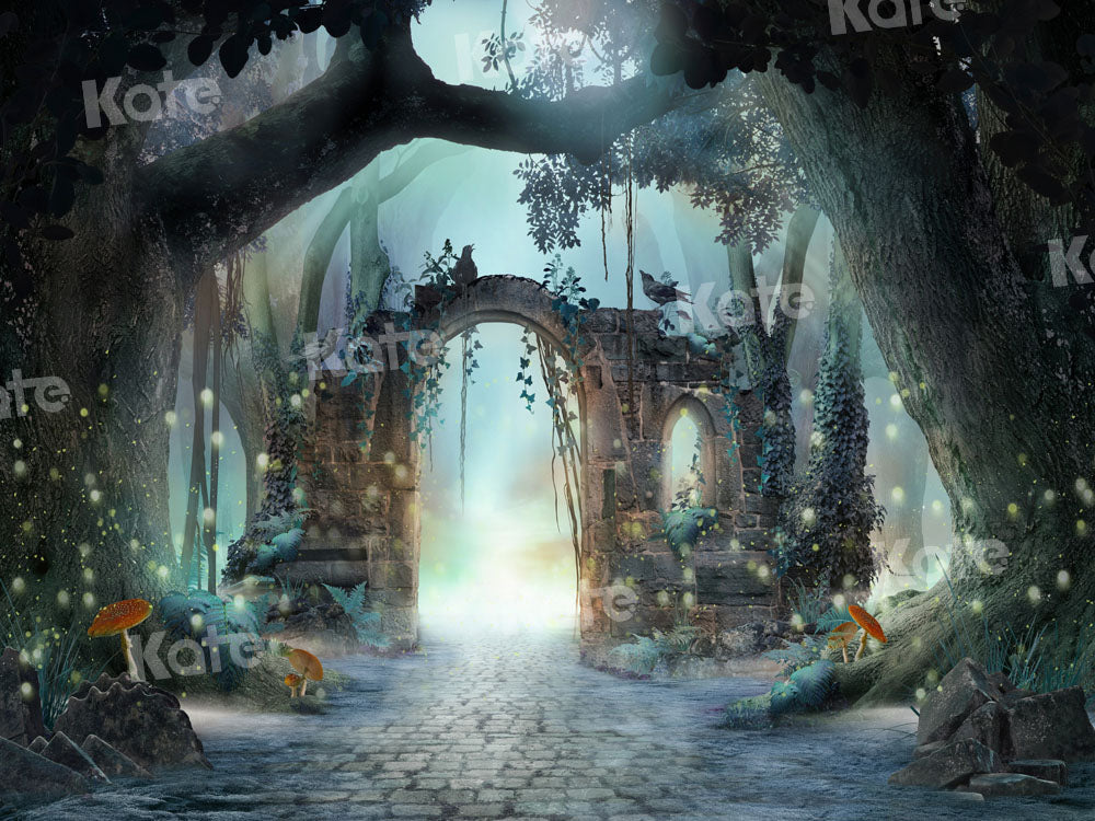 Kate Psychedelic Forest Stone Backdrop Mushroom Designed by Chain Photography - Kate Backdrop AU