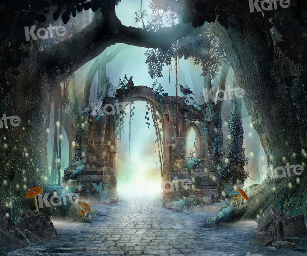 Kate Psychedelic Forest Stone Backdrop Mushroom Designed by Chain Photography - Kate Backdrop AU