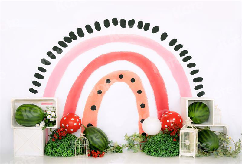 Kate Summer Fruit Backdrop Watermelon Rainbow Designed by Uta Mueller Photography