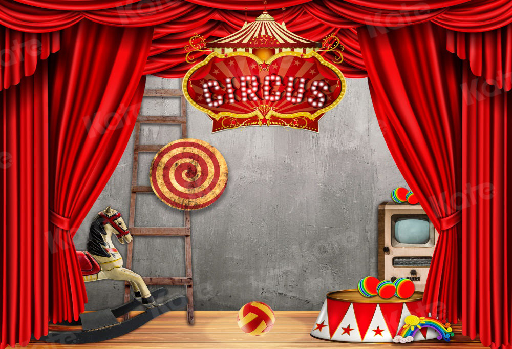 Kate Circus Backdrop Trojan Horse Stage for Photography - Kate Backdrop AU