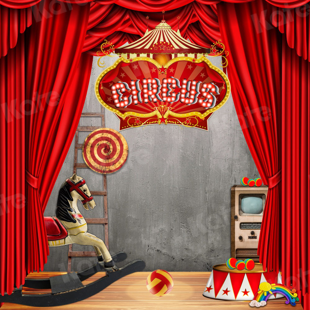 Kate Circus Backdrop Trojan Horse Stage for Photography - Kate Backdrop AU