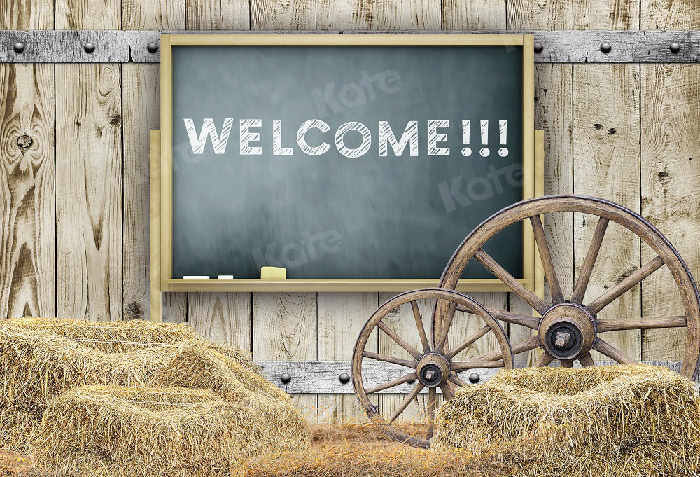 Kate Back to School Backdrop Barn Blackboard for Photography