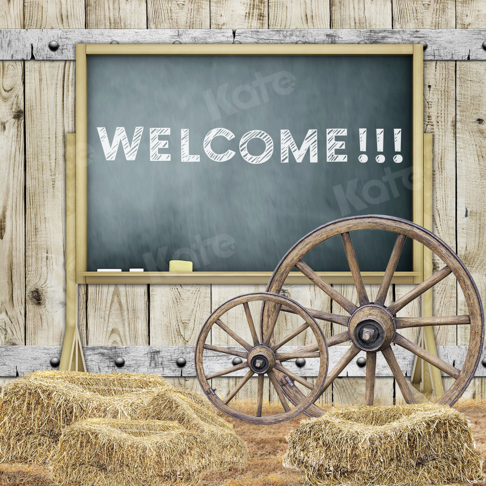 Kate Back to School Backdrop Barn Blackboard for Photography