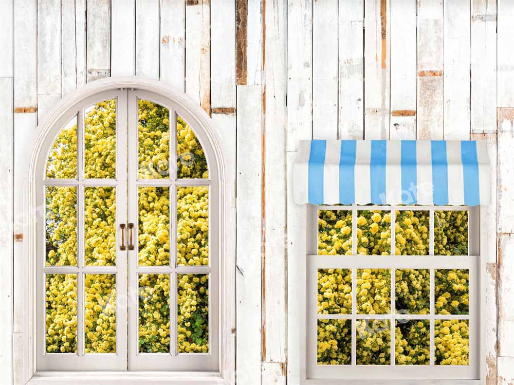 Kate Summer Flower Window Backdrop Designed by Chain Photography