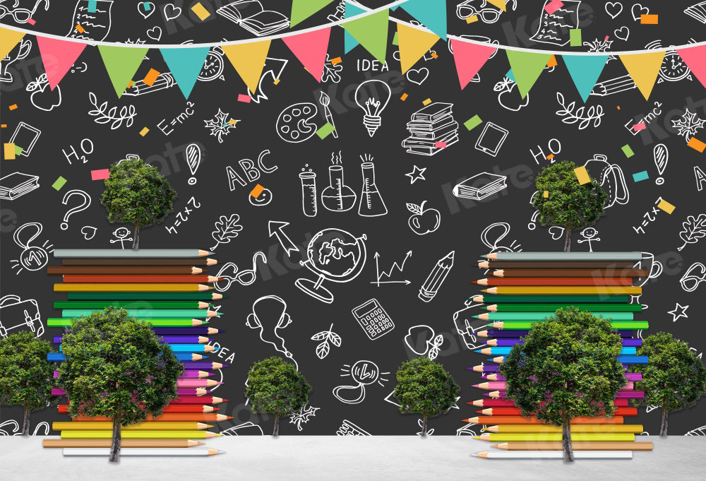 Kate Colored Pencil Party Backdrop School for Photography - Kate Backdrop AU