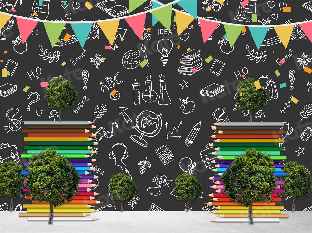 Kate Colored Pencil Party Backdrop School for Photography - Kate Backdrop AU