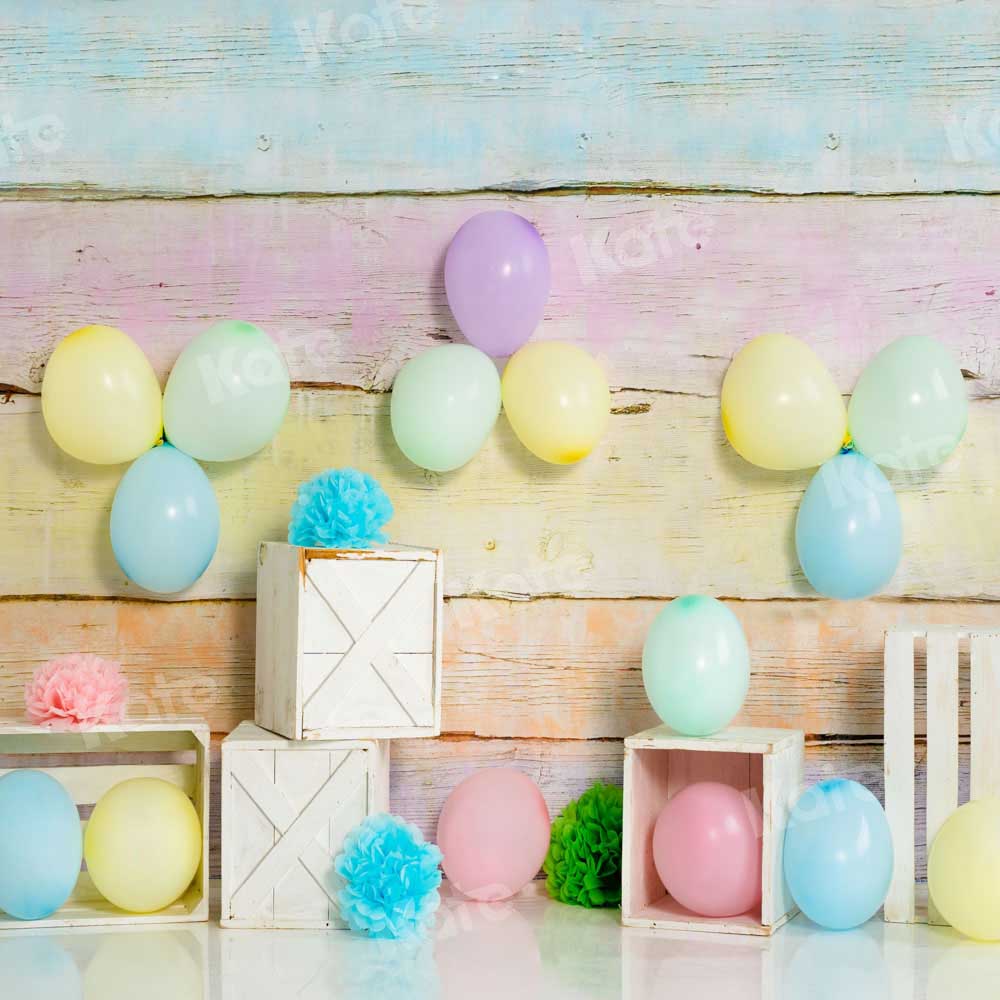 Kate Children Colorful Balloons Backdrop Cake Smash Designed by Emetselch - Kate Backdrop AU