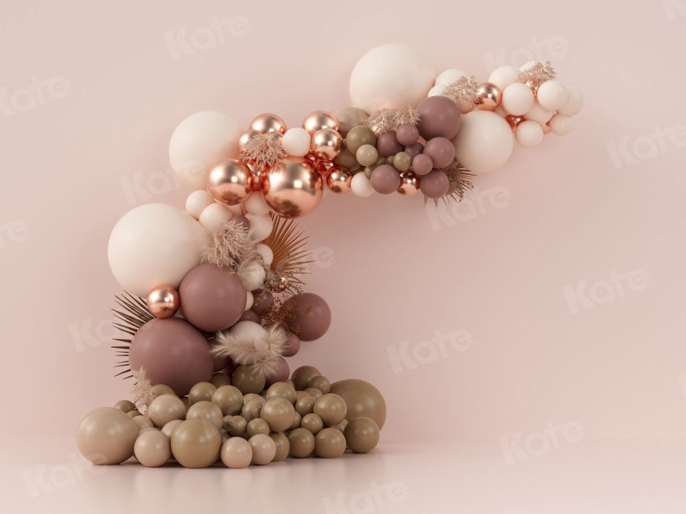 Kate Boho Balloons Backdrop Cake Smash Birthday Designed by Uta Mueller Photography - Kate Backdrop AU