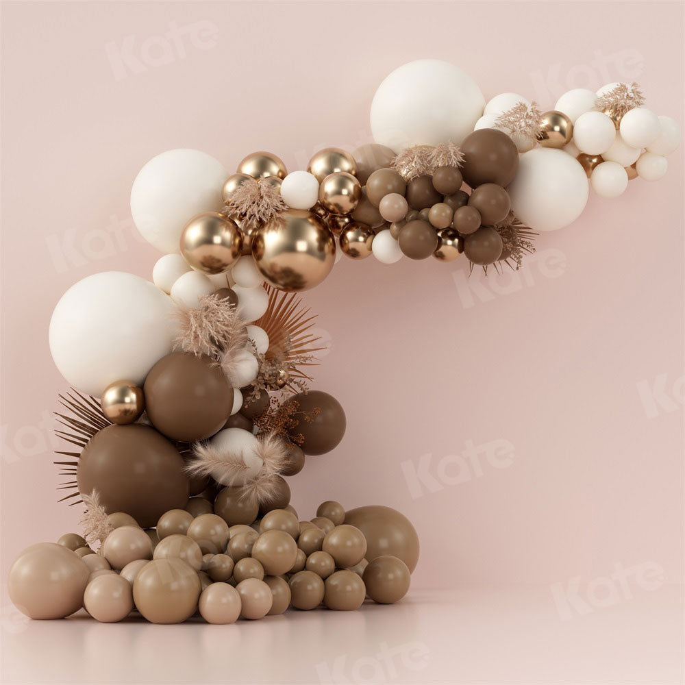Kate Boho Balloons Backdrop Cake Smash Fall Designed by Uta Mueller Photography - Kate Backdrop AU