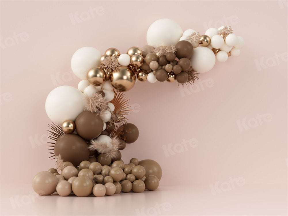 Kate Boho Balloons Backdrop Cake Smash Fall Designed by Uta Mueller Photography - Kate Backdrop AU