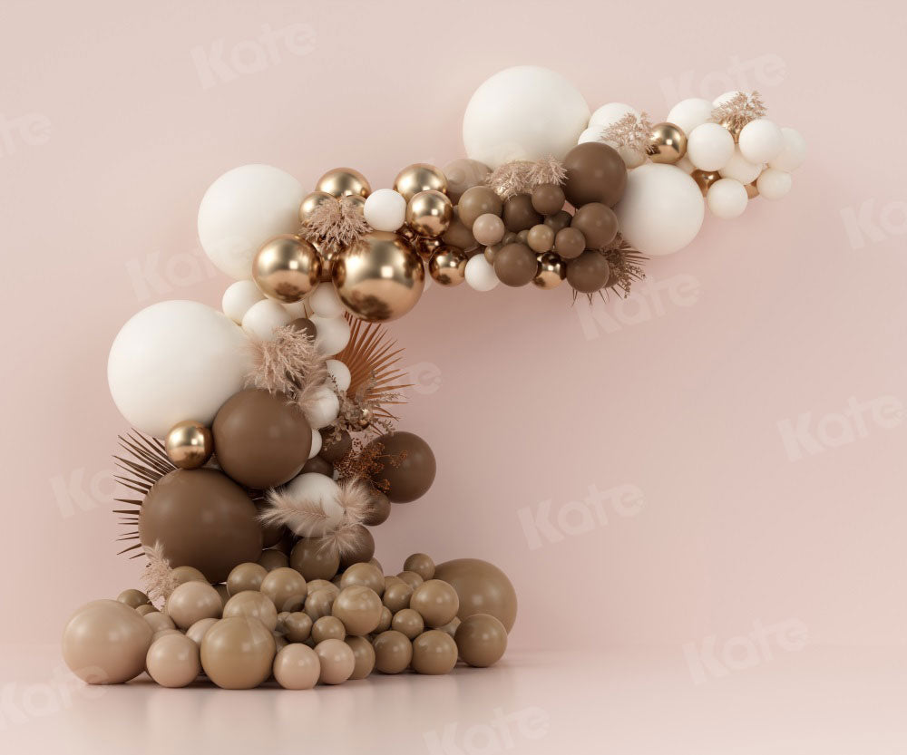 Kate Boho Balloons Backdrop Cake Smash Fall Designed by Uta Mueller Photography - Kate Backdrop AU
