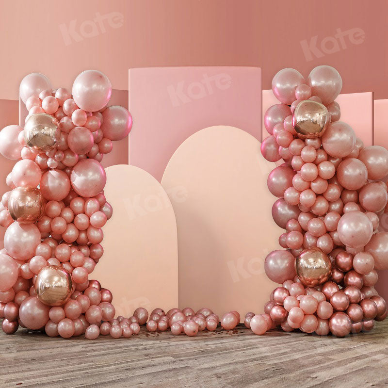 Kate Pink Balloons Backdrop Cake Smash Designed by Uta Mueller Photography - Kate Backdrop AU