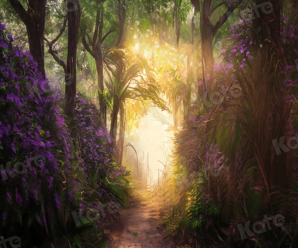 Kate Summer/Autumn Backdrop Forest Flower Road Light Designed by Uta Mueller Photography - Kate Backdrop AU